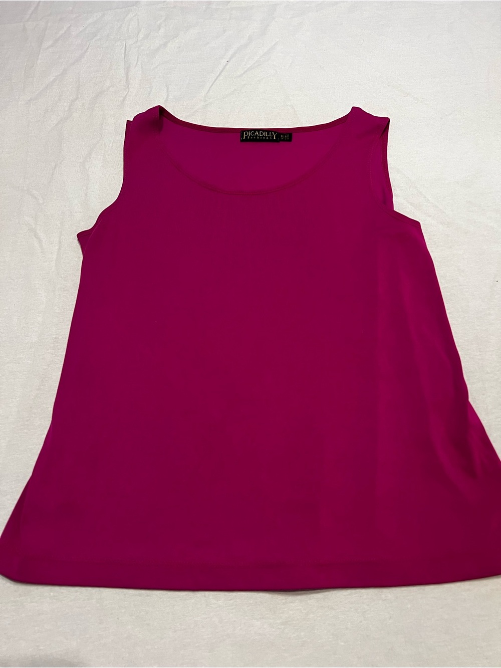 Picadilly Fashions Magenta Tank Top Sleeveless Blouse M Vintage Y2K